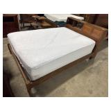 Clean Mid Century Cherry Headboard & Dbl Mattress.