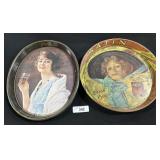 Vintage Coca-Cola & Satin Cigarette Serving Trays.