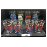 Beer Advertising Glasses, Anchor Hocking Glasses.