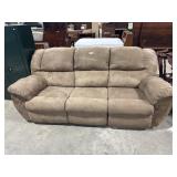 Nice MicroSuede Reclining Sofa.