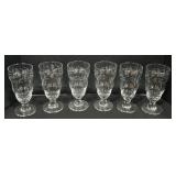 6 Princess House Heritage Collection Glasses.