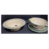 Country Snowman Spongware Dishes.
