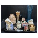 Swung Glass Vases, Mary Head Planters.