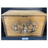 Wooden Buck/Deer Designed Storage Box.