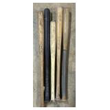 5 Vintage Baseball Bats (Louisville, Sears).