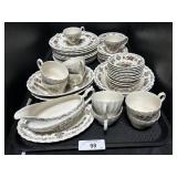 Vintage Myotts Bouquet England Floral Dinner Set.