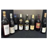 8 Wine Bottles.