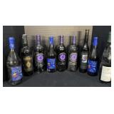 9 Wine Bottles.