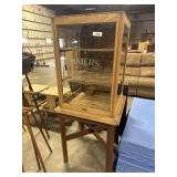 Antique Oak Display Case.