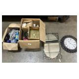 Holiday Decor, Kitchenware, Mirror, Clock.