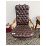 Leather Rolling Office Chair.*