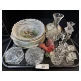 Crystal Candlestick Holders.