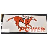 Porcelain Horse Power Advertising Sign.