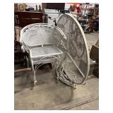 Wrought Iron Patio Table & (4) Chairs.