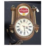 Schaefer Beer Light & Clock.