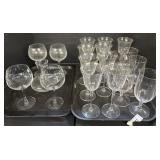 Mikasa Gold Rim Glasses & Balloon Goblets.
