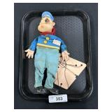 Vintage Gund Popeye Marionette Puppet.