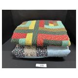 2 Beautiful Hand Sewn Patchwork Quilts.