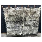 Beautiful Taxidermy Gray Fur Pelt Rug.