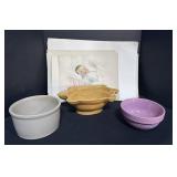 Pink Bowl, 2 Planters, Paper, Drawings.