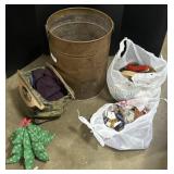 Quaker Stock Pot & Sewing Crafts & Hats.