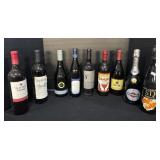 9 Wine Bottles.