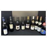 9 Wine Bottles.