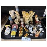 Vtg Angelic Candles, Salt & Pepper Shakers, Bone