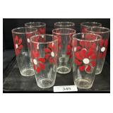 8 Vintage Hazel Atlas Sour Cream 1 Pint Glasses.