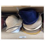 Various Advertising Hats, Vtg Bowler Hats.