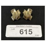14K Gold Clip On Earrings.
