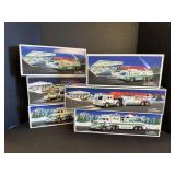 6 Collectible Hess Trucks.