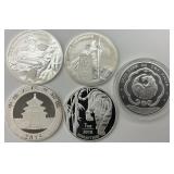 5 1 Troy Oz Silver Rounds.