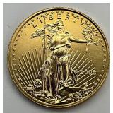 2008 $5 1/10oz Fine Gold American Eagle.