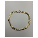 14KT Italian Gold Braided Bracelet.