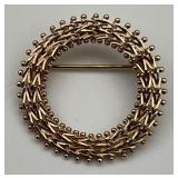 14KT Rose Gold Wreath Lapel Pin.
