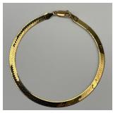 14KT Italian Gold Herringbone Bracelet.
