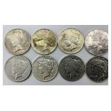 7 90% Silver Peace Dollar, 1 Troy Oz Bullion.
