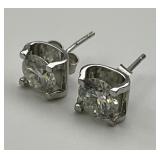 925 Silver Gemstone Stud Earrings.