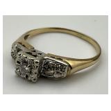 Gold Diamond Engagement Ring.