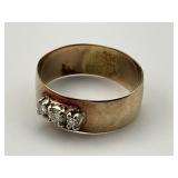 Gold Mined Natural Diamond Ring.