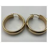 14KT Italian Gold Hoop Earrings.