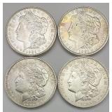 4 90% Silver 1921 Morgan Dollars.