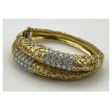 18KT Gold & Platinum Diamond Cuff Bracelet.