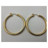 14KT Italian Gold Milor Hoop Earrings.