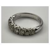 Platinum Natural Diamond Ring.