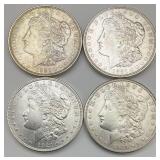 4 90% Silver 1921 Morgan Dollars.