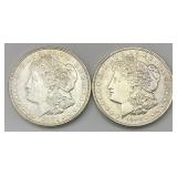 2 90% Silver 1921 Morgan Dollars.