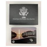 1998 & 2014 U.S. Mint Silver Proof Sets.