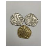 3 Gold & Silver Spanish Doubloons.